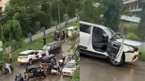 ठाणे में पारिवारिक विवाद में हिट एंड रन, हाईवे पर दिखा टाटा सफारी का तांडव