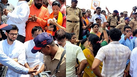 Thackeray faction and Narayan Rane supporters clashed at Rajkot Fort