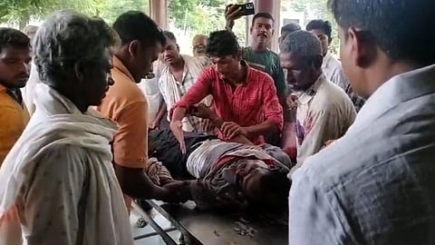 Tiger attacked the farmer