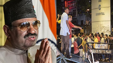 बंगाल गर्वनर सी वी आनंद बोस ने किया आरजी कर अस्पताल का दौरा, प्रदर्शनकारी डॉक्टरों से मिले