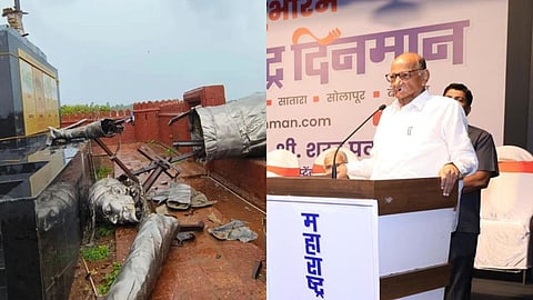 भ्रष्टाचार के कारण गिरी शिवाजी महाराज की प्रतिमा, शरद पवार का शिंदे सरकार पर हमला