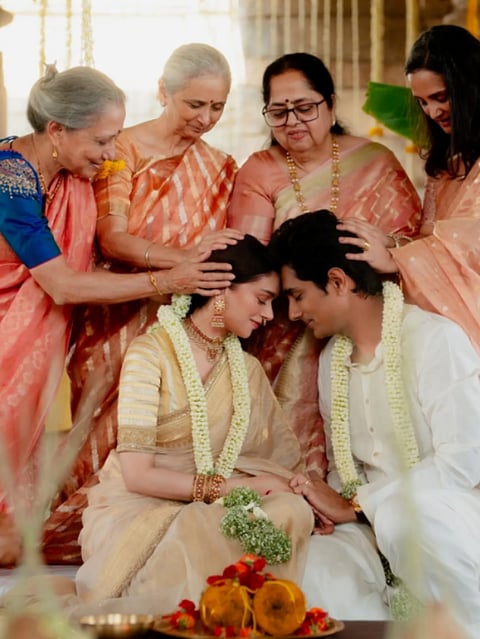 Aditi Rao and Siddharth wedding photo