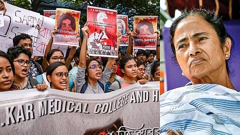 कोलकाता कांड : चिकित्सकों का स्वास्थ्य भवन के बाहर आज तीसरे दिन भी धरना जारी