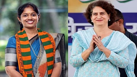 प्रियंका गांधी 4 लाख से अधिक मतों से आगे