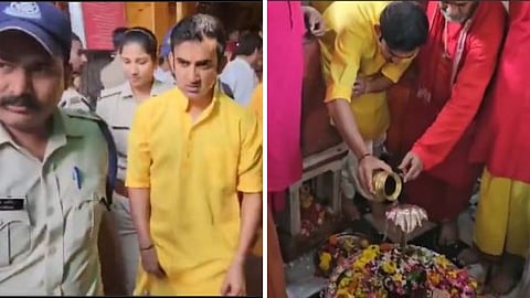 बांग्लादेश के खिलाफ टी20 सीरीज से पहले दतिया में मां पीतांबरा मंदिर पहुंचे गौतम गंभीर