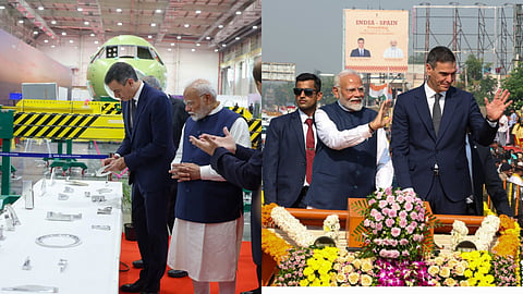 तस्वीर पीएम नरेंद्र मोदी के रोड शो की हैं
