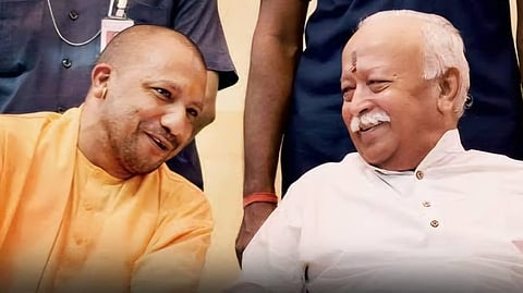 cm yogi with rss cheif