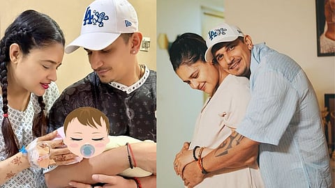 Prince Narula and Yuvika Chaudhary showed the first glimpse of their daughter actor was seen pampering the princess