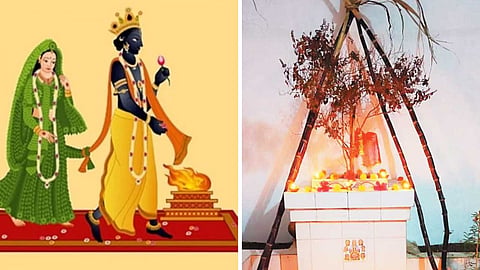 तुलसी विवाह, गन्ने का मंडप
