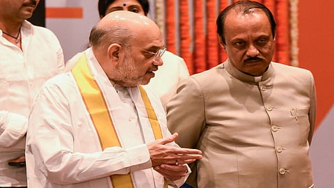महाराष्ट्र में एनसीपी नेता छगन भुजबल को मंत्री पद मिलने के बाद से उपमुख्यमंत्री अजित पवार नाराज दिखाई दे रहे है। अपनी नाराजगी जाहिर करने के लिए अजित पवार ने अमित शाह से अकेले में मुलाकात की।