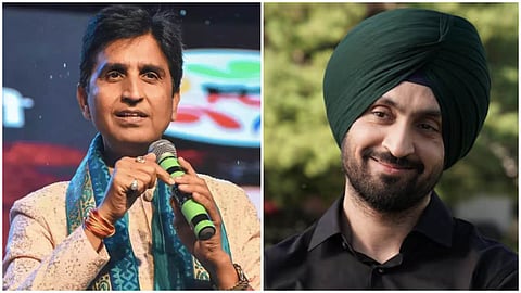 Diljit Dosanjh and Kumar Vishwas