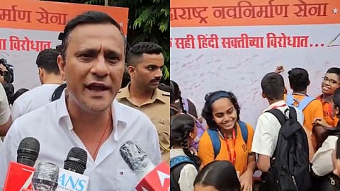महाराष्ट्र नवनिर्माण सेना ने तीन भाषा नीति का मुंबई में जमकर विरोध किया है। मनसे ने इसके खिलाफ तेजी से हस्ताक्षर अभियान चलाया है। मनसे मुंबई के अध्यक्ष संदीप देशपांडे ने सरकार को चेतावनी भी दी है।