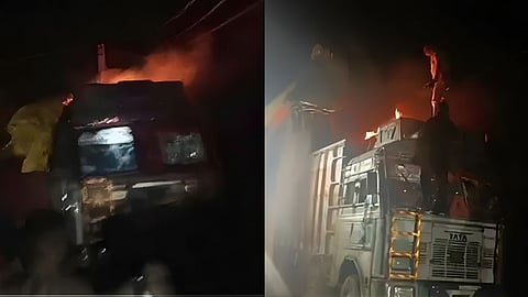 बकरीद से पहले गाजियाबाद में बवाल, हिंदू संगठनों ने मीट से भरा ट्रक पुलिस के सामने फूंका; स्थिति बेकाबू-Video