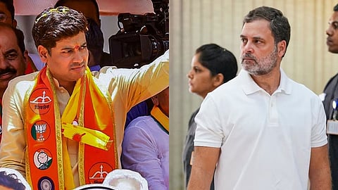 शिवसेना सांसद श्रीकांत शिंदे, राहुल गांधी (pic credit; social media)
