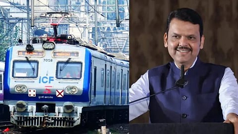 सीएम फडणवीस, मुंबई AC लोकल (pic credit; social media)