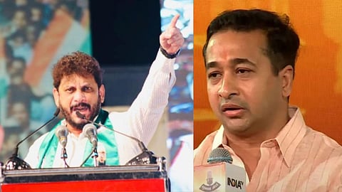 AIMIM के नेता वारिस पठान, मंत्री नितेश राणे (pic credit;social media)
