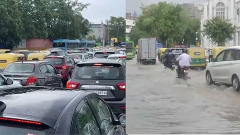 पानी-पानी हुई दिल्ली, भारी बारिश के बाद जगह-जगह जलभराव, जाम में फंसे लोग