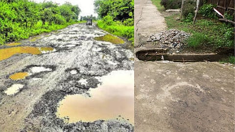 Bhandara 52 roads damaged due to rain