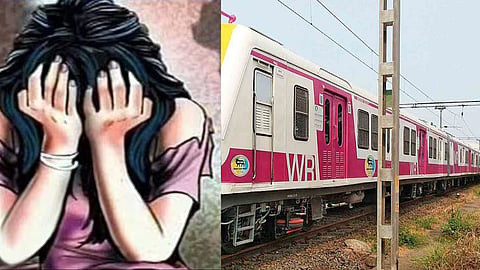 लोकल ट्रेन में महिला से छेड़छाड़ (pic credit; social media)