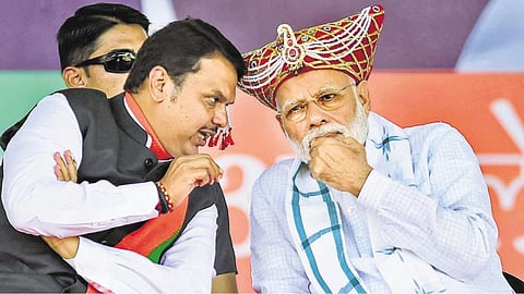 सीएम फडणवीस, पीएम मोदी (pic credit; social media)