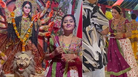 Kajal Raghwani: नवरात्रि के रंग में रंगीं काजल राघवानी, डांडिया नाइट में मचाया धमाल