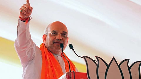 अमित शाह ने महागठबंधन पर बोला हमला, 'नया मुखौटा पहने 'जंगलराज' पर भरोसा न करें'