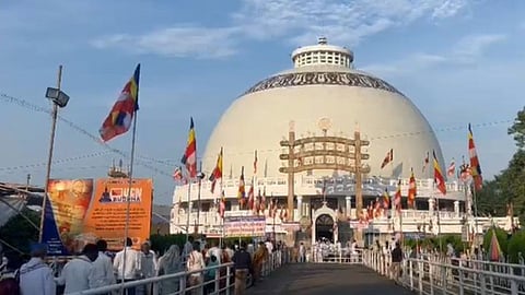 Ambedkar followers arrive at Deekshabhoomi in Nagpur dhamma-chakra-parivartan-divas