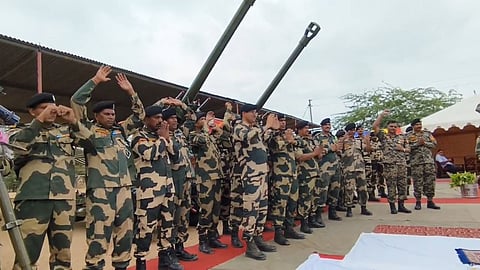Jaisalmer BSF performed arms worship on Dussehra
