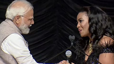 Mary Millben with PM Modi