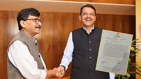 Sanjay Raut writes to Maharashtra CM Devendra Fadnavis seeks time to meet him