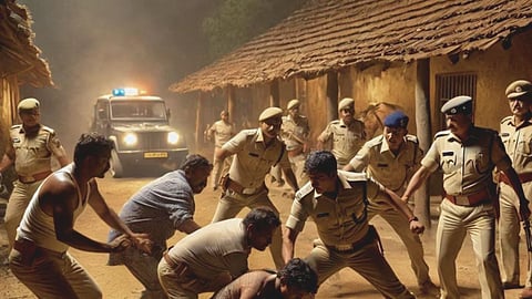 bhandara-sangadi-murga-chitthi-gambling-attack-on-police