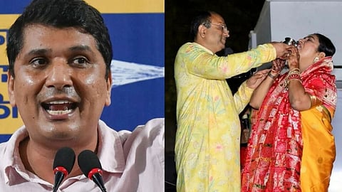 delhi-politics-saurabh-bharadwaj-targets-rekha-gupta-over-karva-chauth-viral-video-and-security-guards-issue
