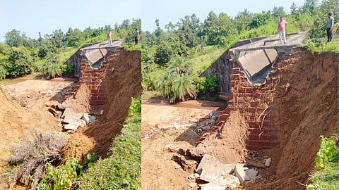 gondia-khadbanda-dam-canal-break-farm-loss