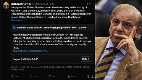 X caught Pakistan's false ploy and fact-checked it... Shahbaz's propaganda on Kashmir exposed.