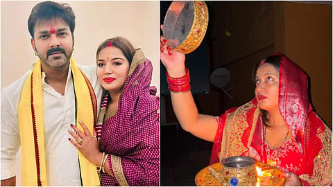 पति से नाराज फिर भी ज्योति सिंह ने निभाई परंपरा, रखा करवा चौथ व्रत; लाल साड़ी में किया चांद का दीदार