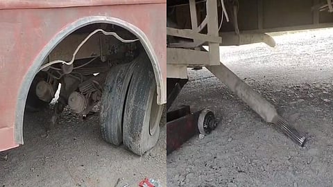 Akola ST Bus: अकोला जिले से नेर-पंचगव्हाण-अकोला मार्ग पर दौड़ रही एसटी बस के पीछे के पहिए अचानक से निकल गए। जिसके बाद बस का पूरा संतुलन बिगड़ गया।