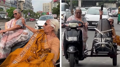 Ahmedabad's 80+ year old 'biker dadis' were seen riding around on scooter-sidecar, the video won the hearts of the internet.