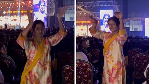 A woman dancing to “Ghar More Pardesiya” during Shreya Ghoshal’s Nagpur concert went viral for her confidence and joyful performance.