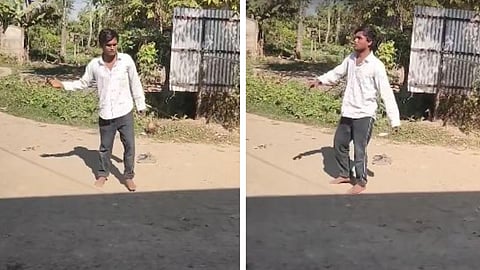 A thief caught in Assam was forced by locals to dance to a popular song for two hours before police arrived.