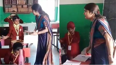 After a video of a teacher beating children in Jaunpur, UP went viral, parents created a ruckus and the education department ordered an investigation.