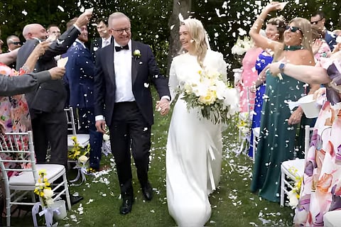 Valentine's Day proposal... and now marriage, PM Anthony Albanese became the first Australian PM to do so.