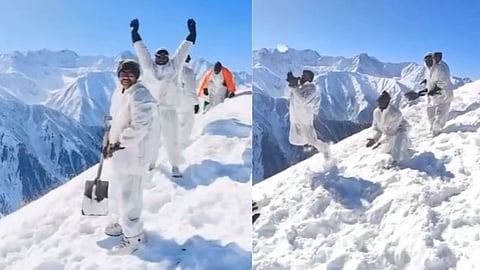 A video of Indian Army soldiers playing cricket in a snow-covered area has gone viral, beautifully showcasing their courage, passion and positive thinking.