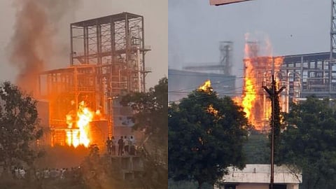 Chandrapur Ethanol Plant Fire: इथेनॉल के टैंक में विस्फोट से लगी आग ने पूरे क्षेत्र को दहला दिया। कई गांवों में धमाके की आवाज, प्रशासन ने कूलिंग से काबू करने का दावा किया।