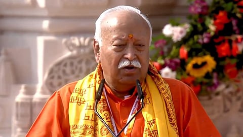 ram-mandir-dharm-dhwaj-ceremony RSS chief Mohan Bhagwat says Ashok Singhal finding peace today