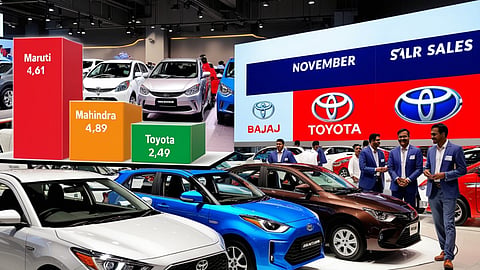 Maruti, Mahindra, Toyota और Bajaj ने दिखाई दमदार पकड़, जानें किसने बेचे नवंबर में सबसे ज्यादा वाहन