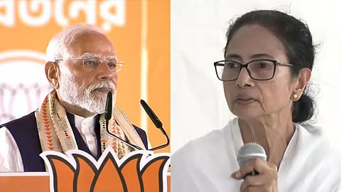 'Jungle Raj in Bengal': When the helicopter couldn't land, PM Modi addressed the rally via mobile phone, accusing the Mamata government of protecting illegal immigrants