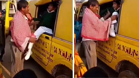 A viral video showing a child refusing to go to school and his father’s strict response has reminded users of their childhood.