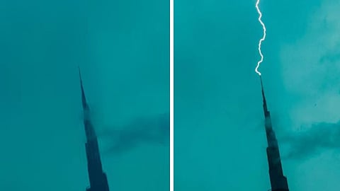 A stunning video of lightning striking Dubai’s Burj Khalifa, shared by Crown Prince Sheikh Hamdan, has gone viral on social media.