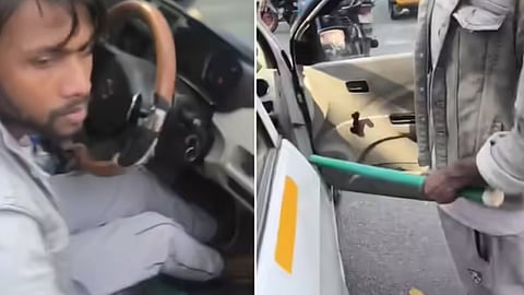 A Rapido rider allegedly threatened a customer with a rod after being advised not to use a phone while riding, sparking outrage online.
