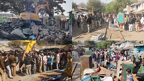 Nagpur Railway Encroachment: नागपुर मोतीबाग में रेलवे ने तीसरी लाइन के लिए 145 अतिक्रमण हटाए; AC कमरे, नशा गिरोह के ठिकाने उजागर, नौशाद-इप्पा गैंग पर बड़ा खुलासा।
